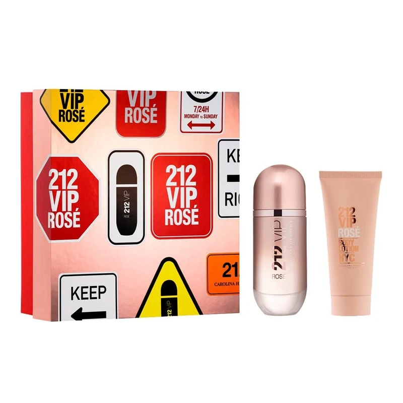 Carolina Herrera 212 Vip Rosé 2 Piece Gift Set: Eau De Parfum 50Ml - Body Lotion 75Ml