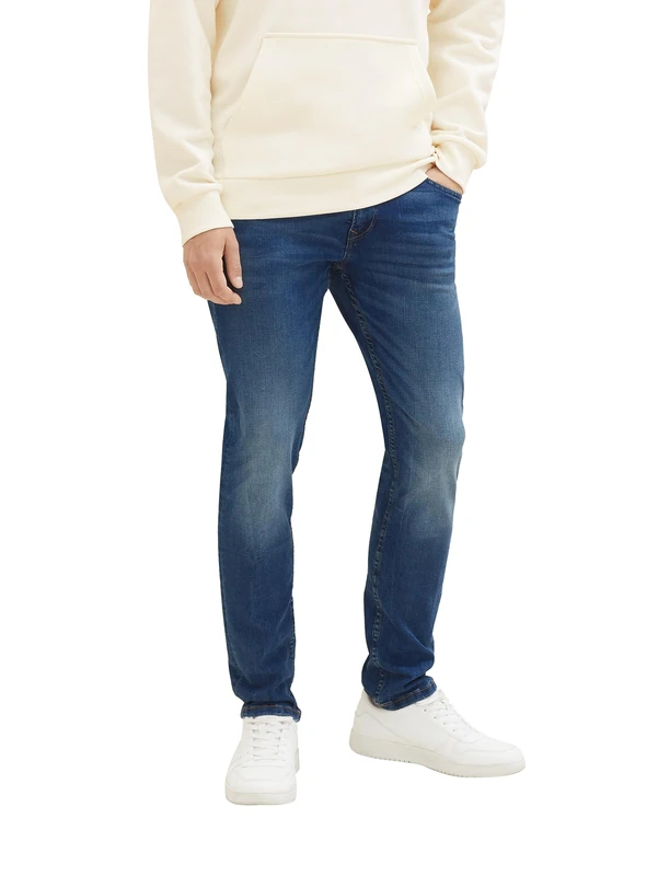 Tom Tailor Denim Men's 202212 Piers Slim Jeans, 10119 - Used Mid Stone Blue Denim, 33W / 34L