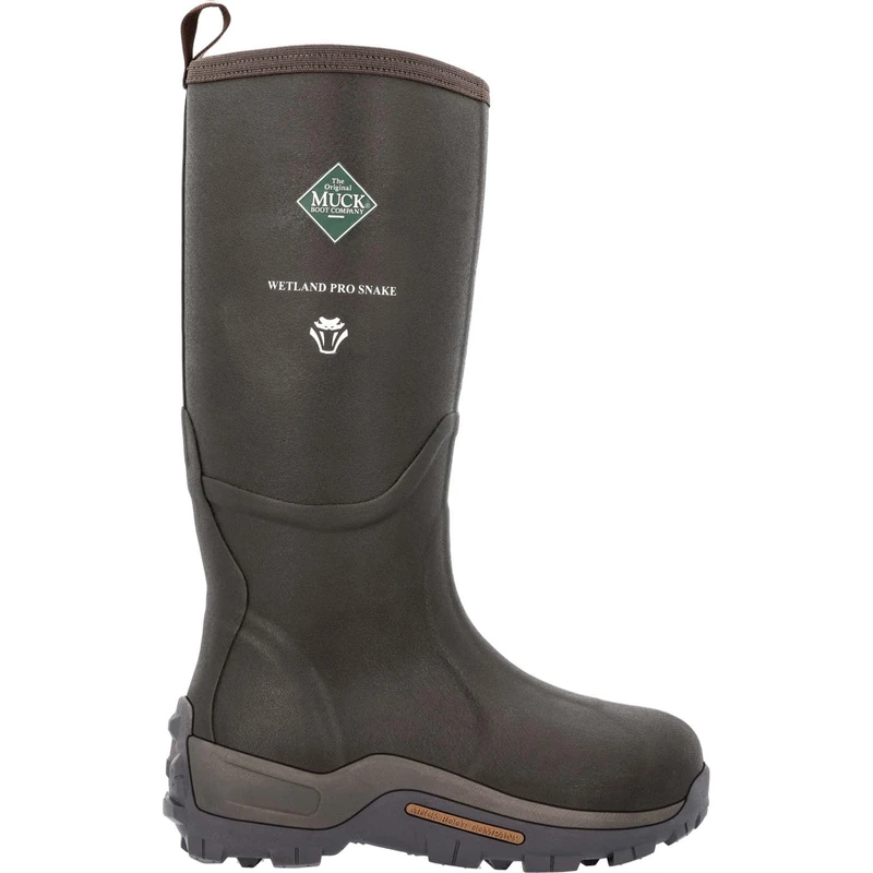 Muck Boots Men's Wetland Pro Tall Pull On Waterproof Wellington Boot, Brown, 12
