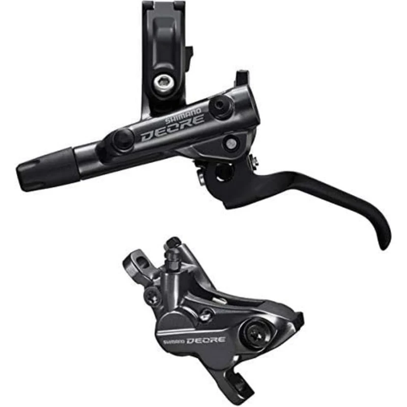 Shimano Deore BR-M6120/BL-M6100 Deore bled brake lever/post mount 4 pot calliper, rear left