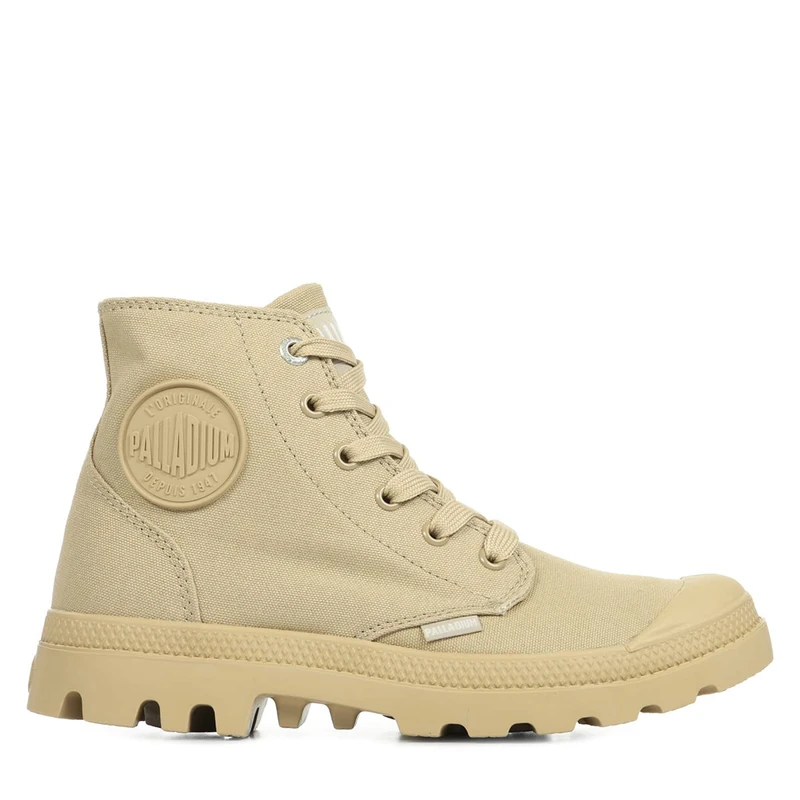 Palladium Grey Monochrome Ankle Boots, Beige, 9.5 UK - Image 1