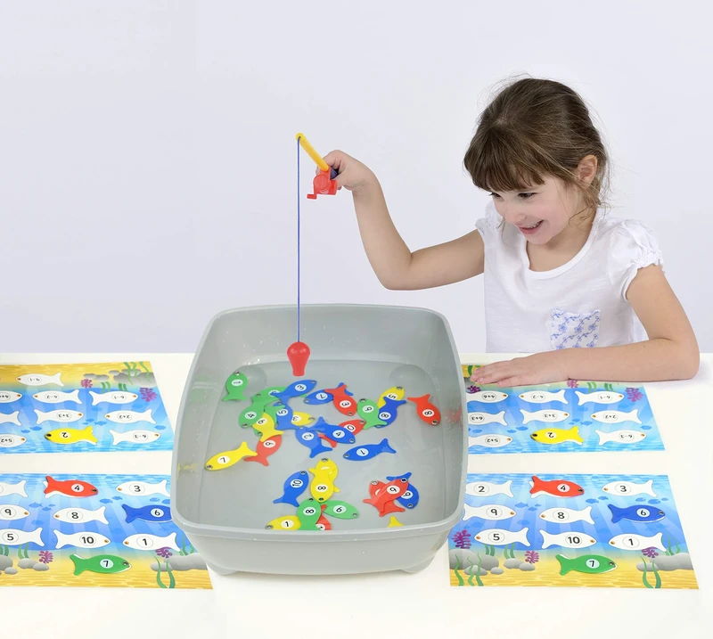 Educational Advantage Magnetic Number Fishing Game - Educational Learning Toy - Early Maths - Hand Eye Coordination - Age 3+