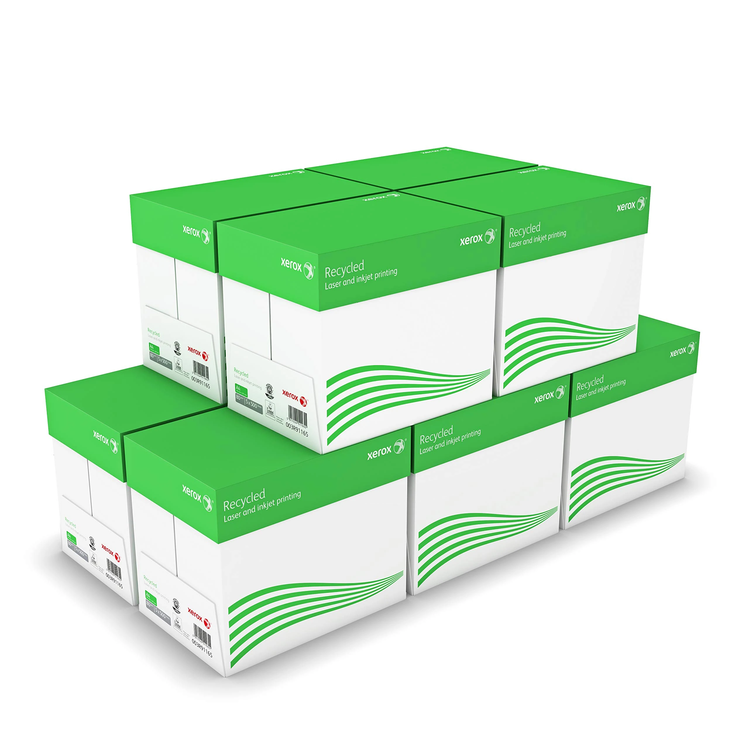 Xerox Recycled Paper 100% Recycled - 80 g/m² A4, 10 Boxes, 50 Reams of 500 Sheets - 25,000 Sheets, Off White Recycled (Light Grey)