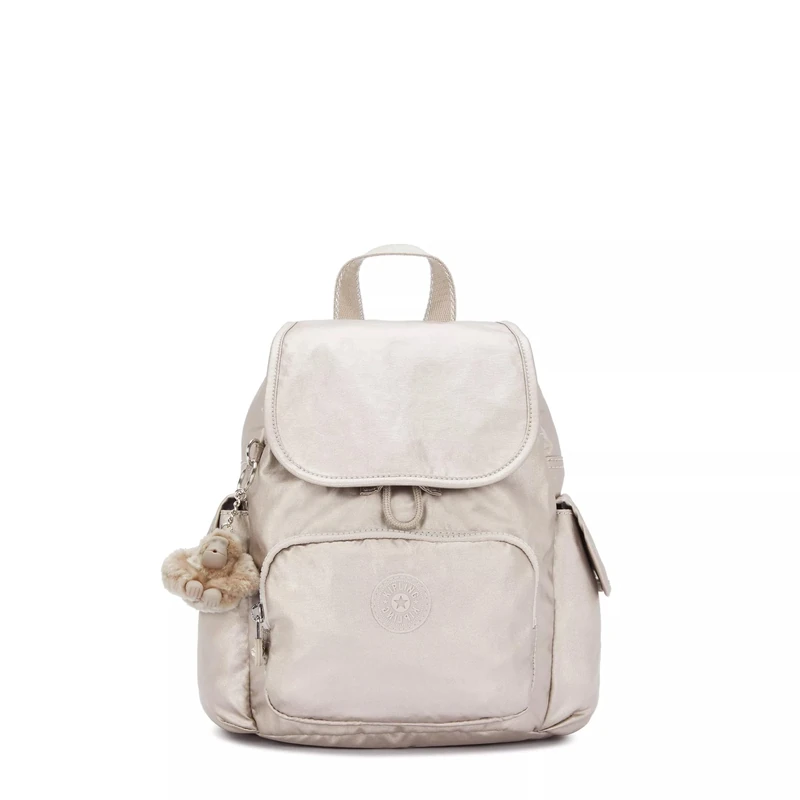 Kipling City Pack Mini, Metallic Glow, Mini, Unisex, Modern, Water Resistant, 8L, 10.75"x5"x8", 1Lb, 1 Pocket, 1 Compartment, Zipper Closure, Cross-Body Strap, Ergonomic, Laptop Compartment
