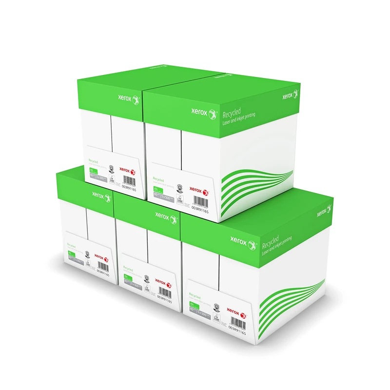 Xerox Recycled Paper 100% Recycled - 80 g/m² A4, 5 Boxes, 25 Reams of 500 Sheets - 12,500 Sheets, Off White Recycled (Light Grey)