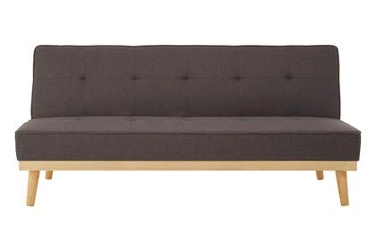 Premier Housewares 3 Seater Sofa Bed Grey Sofa Bed Double Adult Linen Upholstery Sofas for Living Room Grey Sofa Bed Rubberwood Legs Sofa Beds 3 Seater