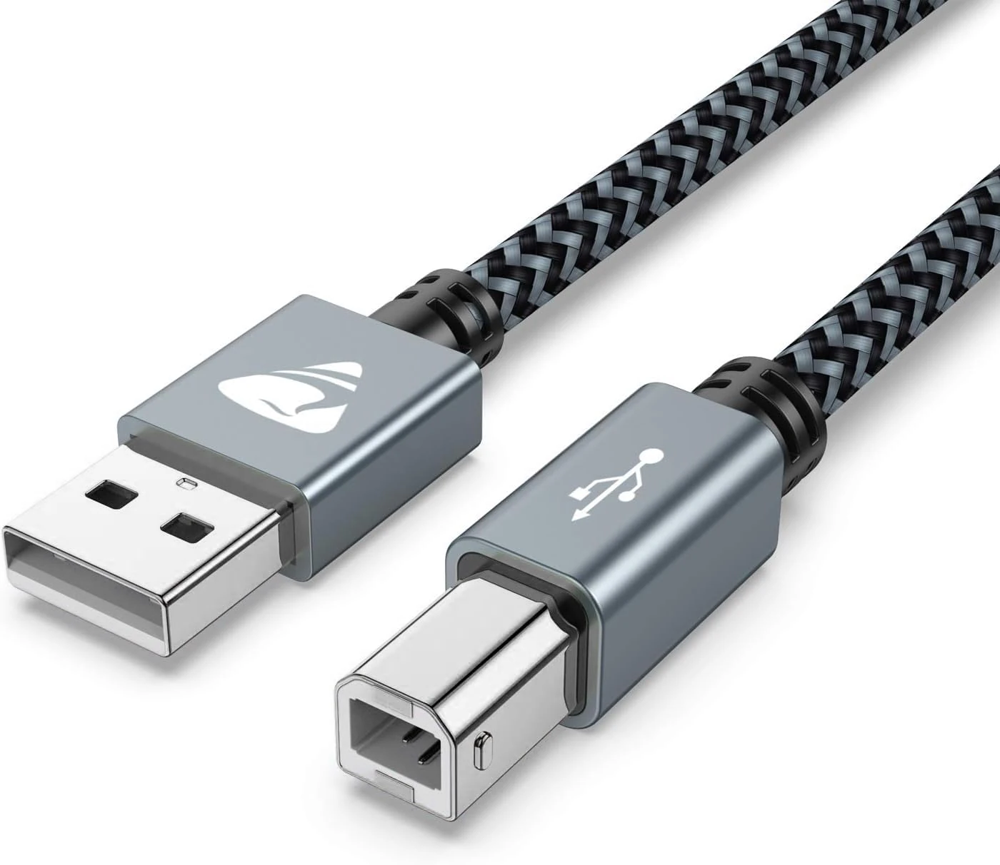 Aioneus Printer Cable, 3M/10FT USB 2.0 Type A Male to B Male, Scanner Cord Nylon Braided USB Printer Cable for HP/Dell/Canon/Lexmark/Xerox/Brother/Samsung etc.