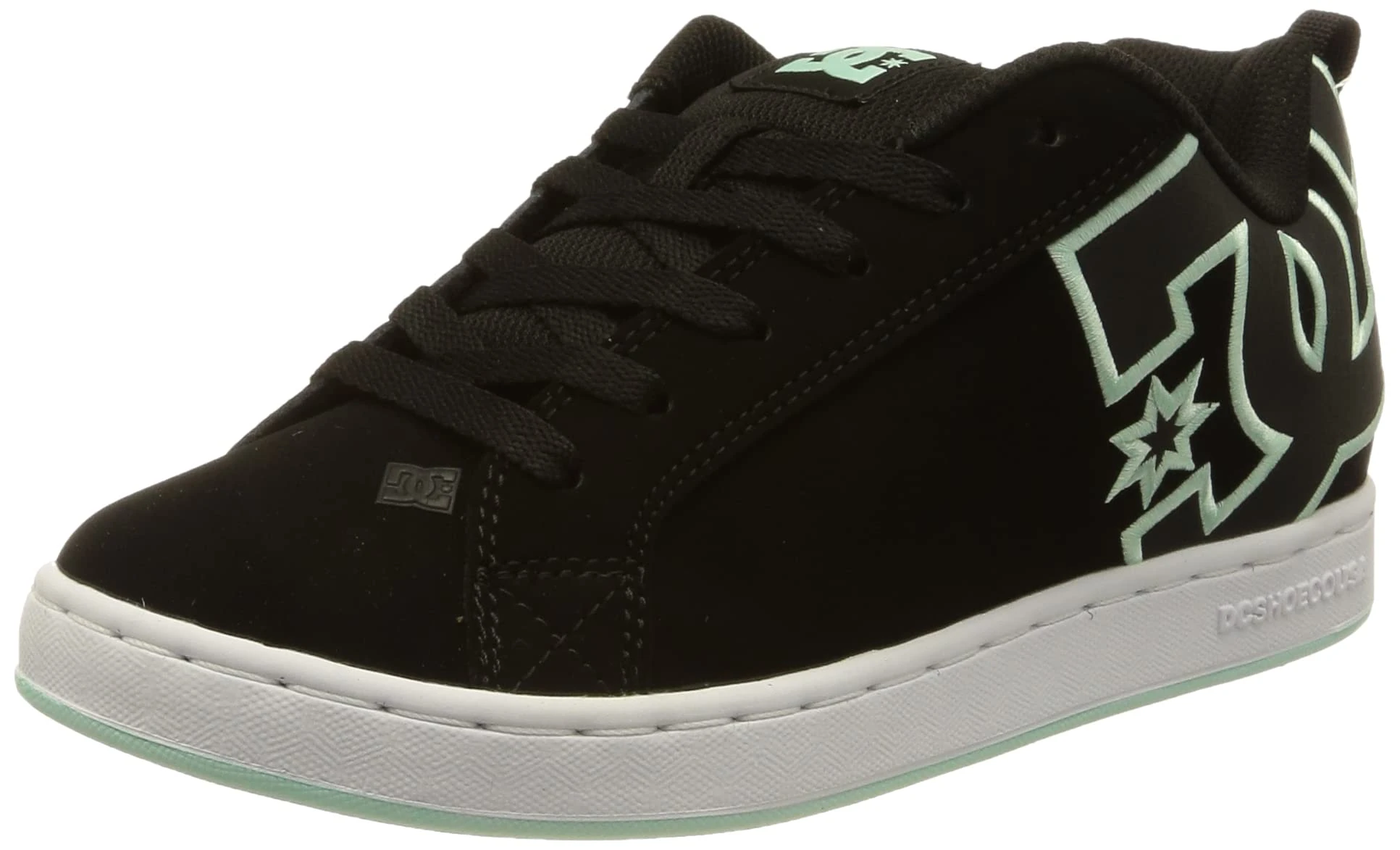DC Shoes Women's Court Graffik Skate Shoe, Black Green, 7 UK