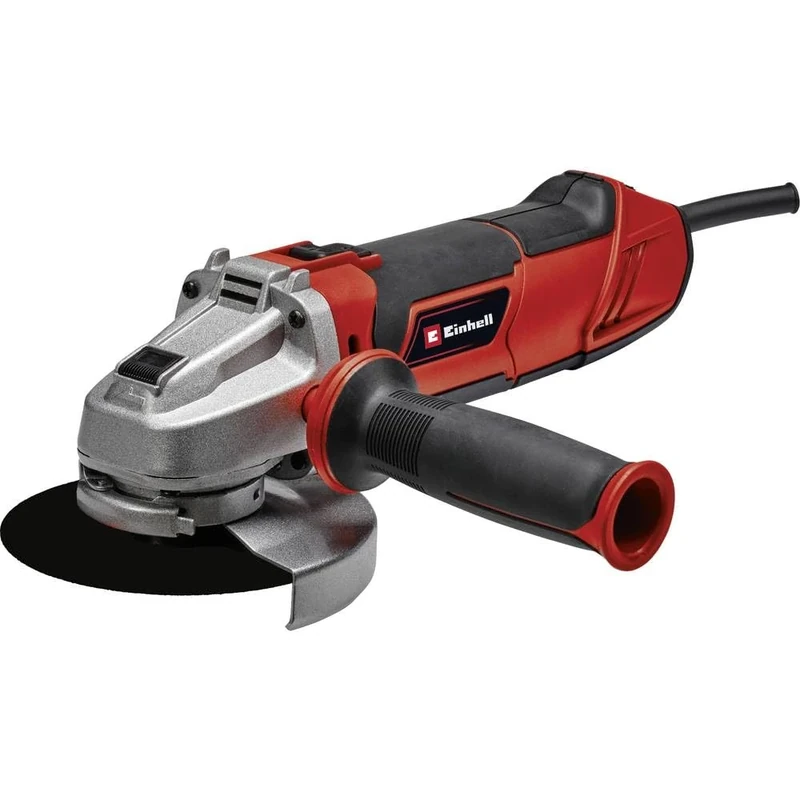 Einhell Angle Grinder TE-AG 125/1010 CE Q (1010 Watt, Quick Release Nut, Electric Speed Adjustment, Flat Metal Gear Head, Disc Protection, Without Cutting Disc)