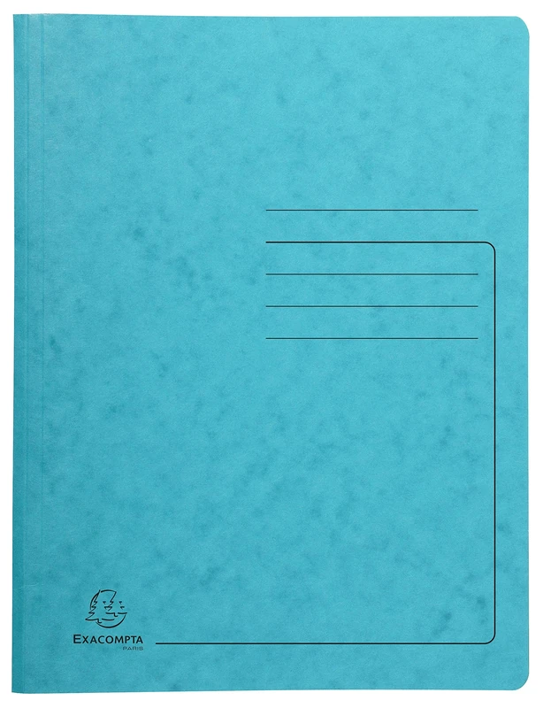Exacompta - Ref 240236E - Heavyweight Mottled Pressboard Spring Folder - Suitable for A4 Documents, 355gsm Mottled Pressboard, Holds Approx. 300 Sheets - Turquoise