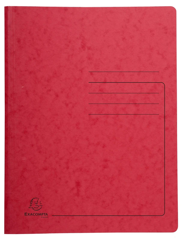 Exacompta - Ref 240225E - Heavyweight Mottled Pressboard Spring Folder - Suitable for A4 Documents, 355gsm Mottled Pressboard, Holds Approx. 300 Sheets - Red - Image 1