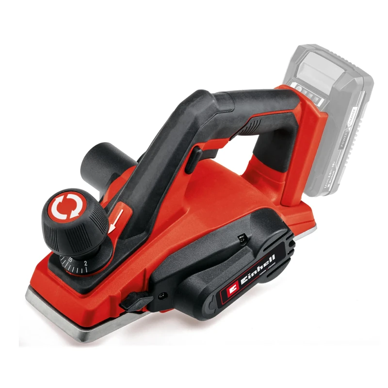 Einhell Power X-Change 18V Cordless Planer - Battery Electric Planer for Wood, 2mm Max Chip Depth, Aluminium Soleplate with V-Groove - TE-PL 18/82 Li Solo Planing Tool (Battery Not Included)