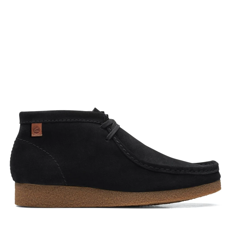 Clarks Shacre Wallabee Boot, mens Chukka, Black (Black Suede), 8.5 UK (42.5 EU)