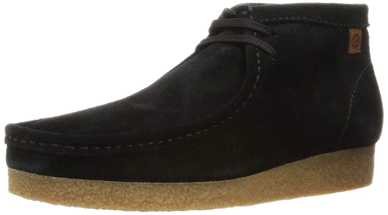 Clarks Shacre Wallabee Boot, mens Chukka, Black (Black Suede), 6 UK (39.5 EU)