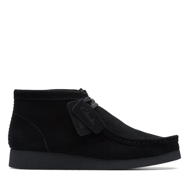 Clarks Shacre Wallabee Boot, mens Chukka, Black (Black Suede), 10 UK (44.5 EU)