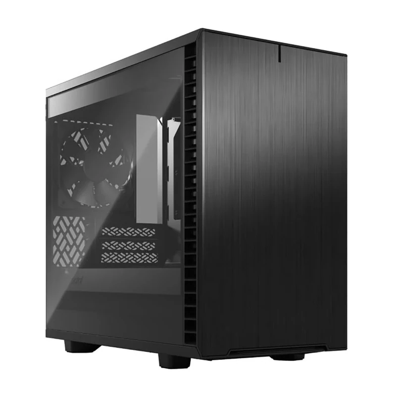 Fractal Design Define 7 Nano Black Brushed Aluminum/Steel Mini ITX Silent Light Tinted Tempered Glass Window Nano Tower Computer Case