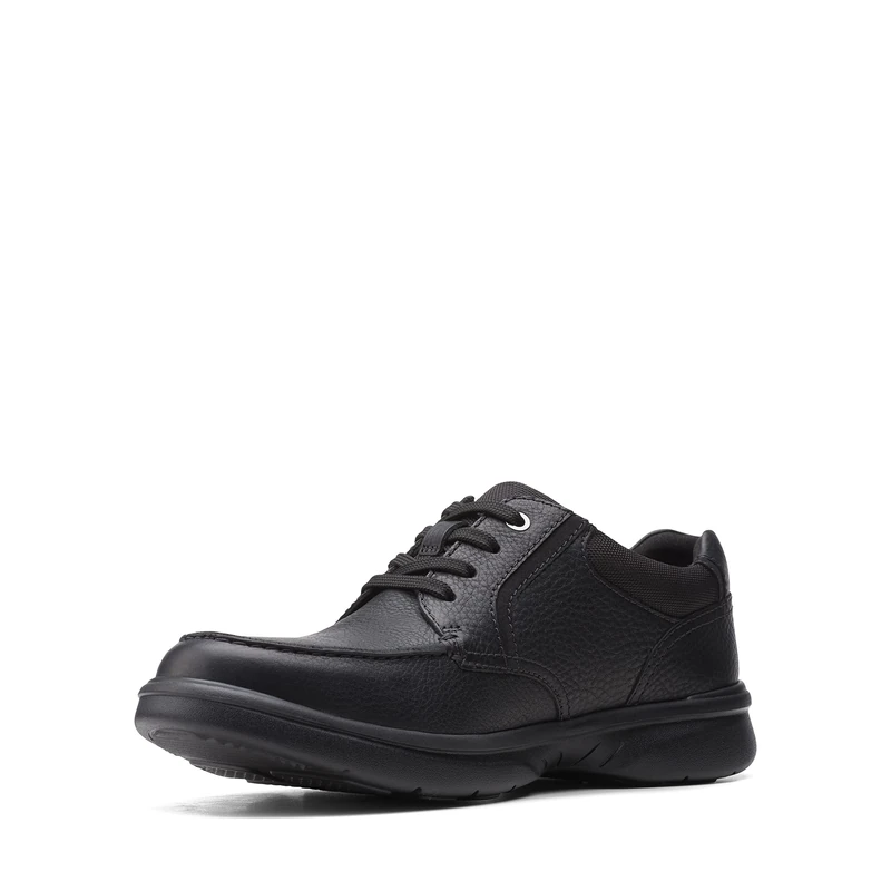Clarks Bradley Vibe, mens Low-Top Sneakers, Black tumbled leather, 11 UK