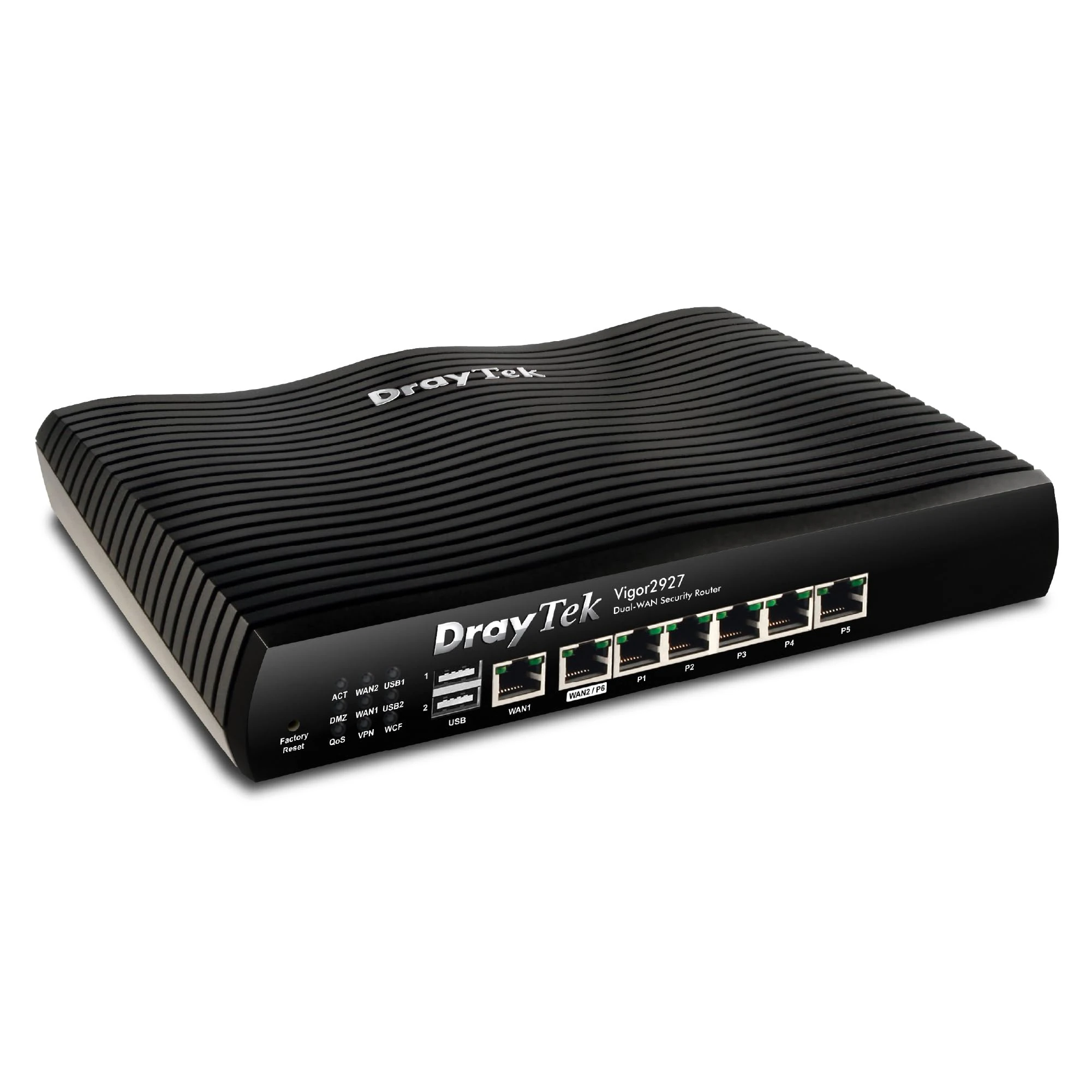 DrayTek Vigor V2927 Ethernet 1 Gb Dual WAN Router, Firewall and VPN, Load Balancing, 5+1 GbE LAN Ports with VLANs, Ideal For SMB, Up to 1800Mbps (Router)