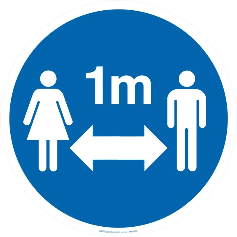 Social Distance 1m symbol