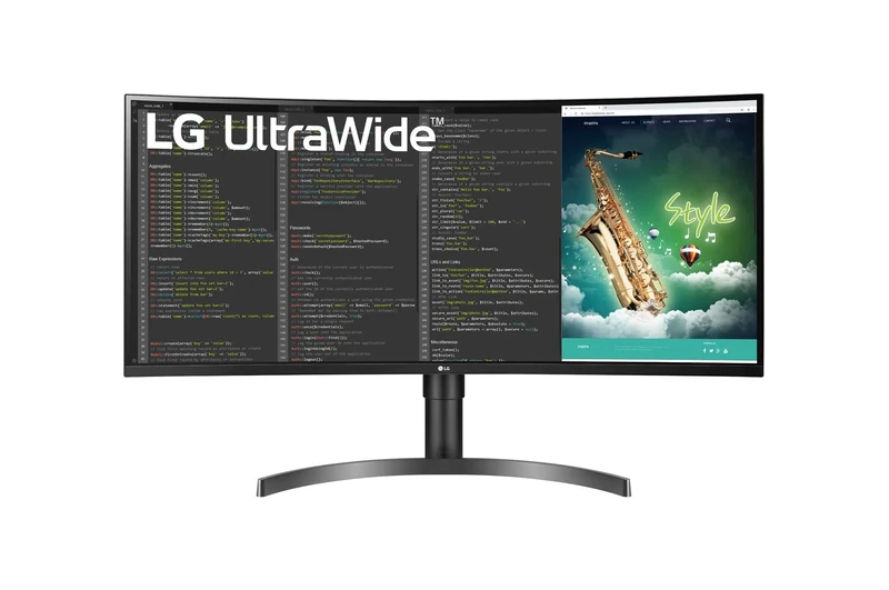 LG 35WN75C-B 35 Inch Curved QHD Monitor - USB-C HDMI