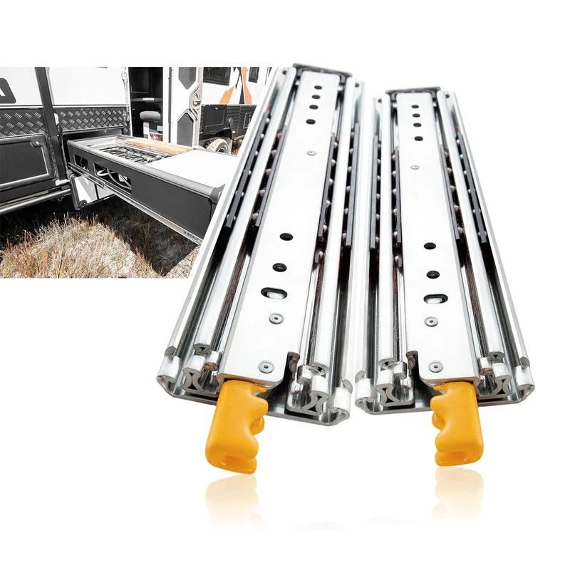 AOLISHENG Heavy Duty Drawer Slides 12 Inch with Lock, Full Extension Ball Bearing, 500 lb Load Capacity, 1 Pair