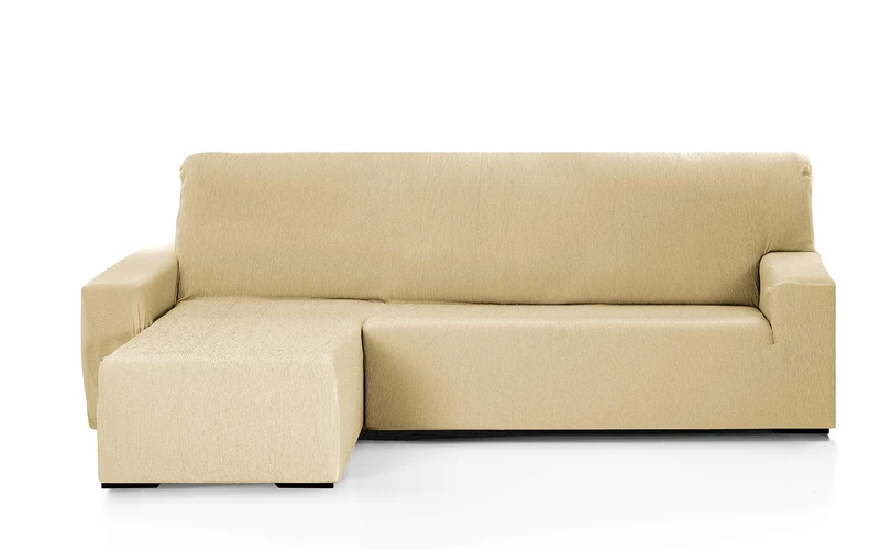 Martina Home Emilia Chaise Lounge Cover, Cotton Elastane Polyester, Beige, Brazo izquierdo Corto (Visto de frente)