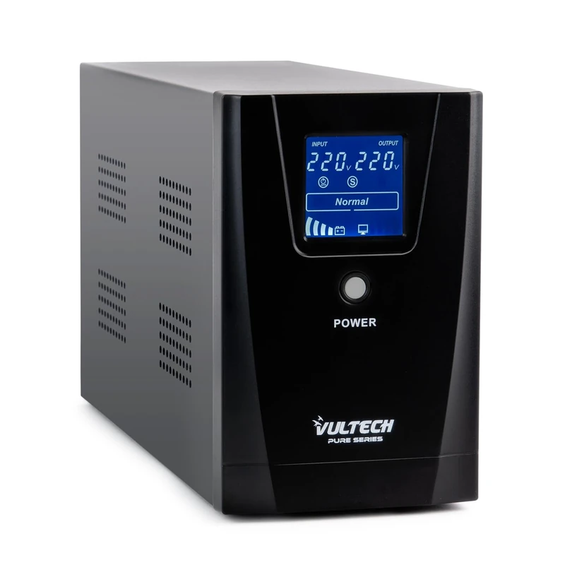 Vultech 1000 VA Pure Uninterruptible Power Supply Line Interactive with Pure Sine Wave and LCD Display