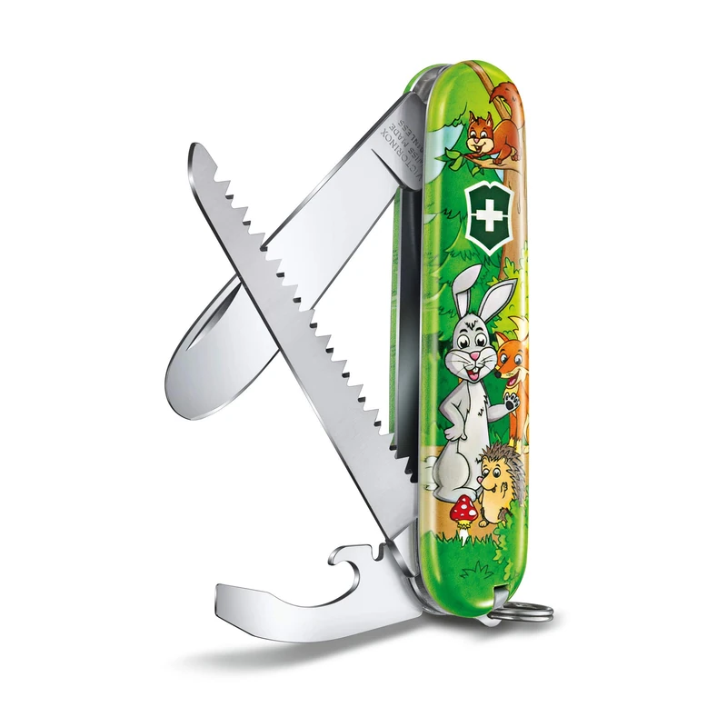 Victorinox, My First Victorinox, Swiss Army Pocket Knife, Medium, Multi Tool, Camping, 9 Functions, Blade with rounded tip, Can opener, Screwdriver 5 mm