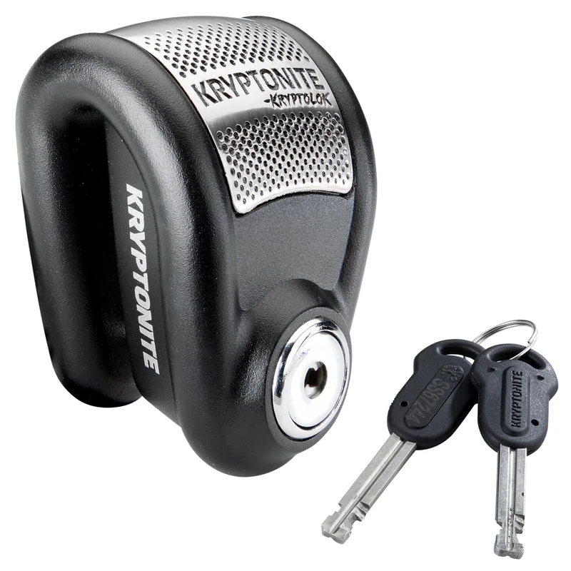 Kryptonite Alarm Disc, Heavy Duty Anti-Theft Motorcycle Lock with 120db Alarm, Weather-Resistant, Powersport Disc Break Lock