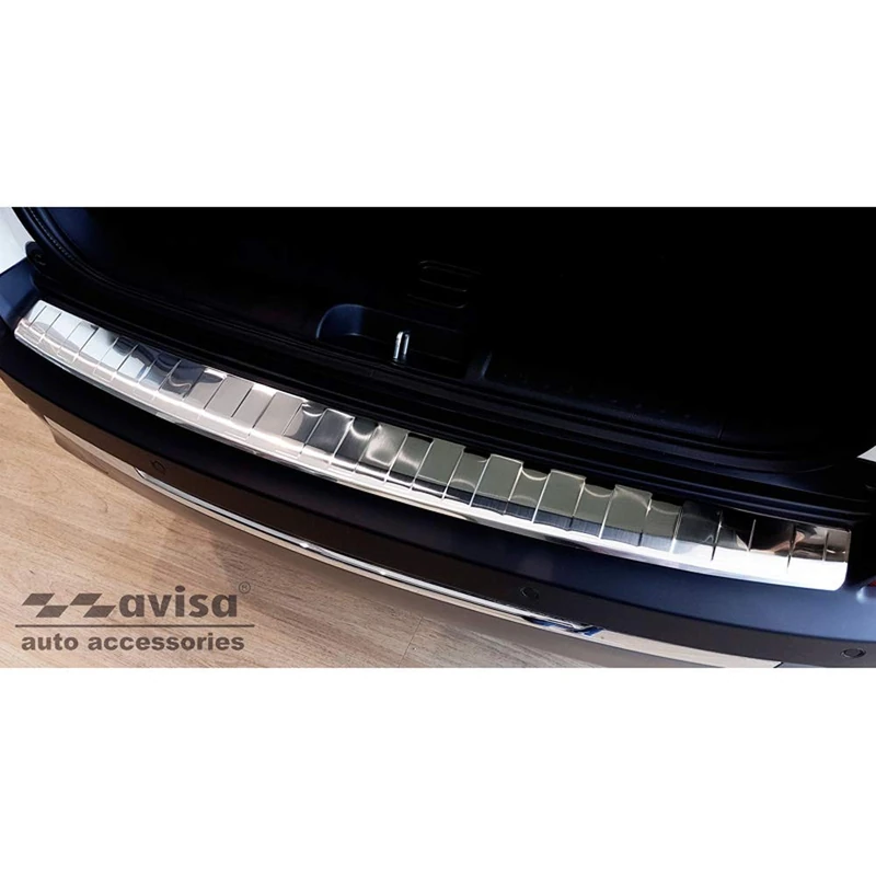 Avisa Stainless Steel Rear bumper protector compatible with Jeep Cherokee V FL 2018- 'Ribs'