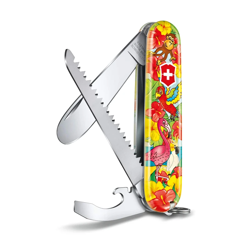 Victorinox, My First Victorinox, Swiss Army Pocket Knife, Medium, Multi Tool, Camping, 9 Functions, Blade with rounded tip, Can opener, Screwdriver 5 mm