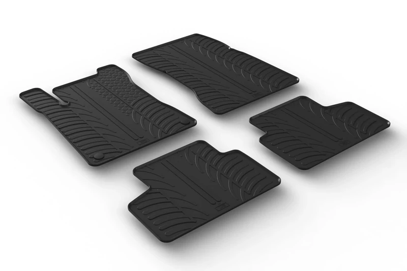 Gledring Set of rubber mats compatible with Mercedes GLB (X247) 11/2019 (T profile 4 pieces + mounting clips)