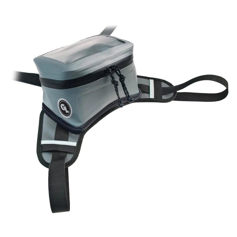 Giant Loop Gray Buckin' Roll Tank Bag, Minimalist Waterproof Motorcycle Tank Bag, 1.5-Liters Capacity, Fits Any Dirt Bike, Adventure, Dual Sport & More