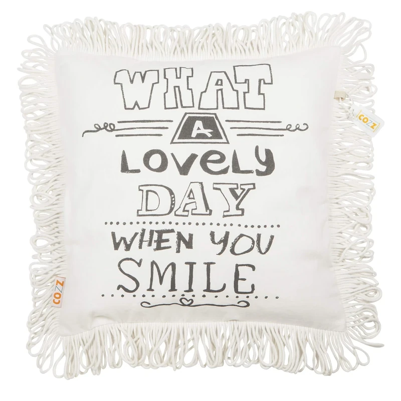 Unbekannt Decorative Cushion, Cotton, Beige, 50 x 50 cm