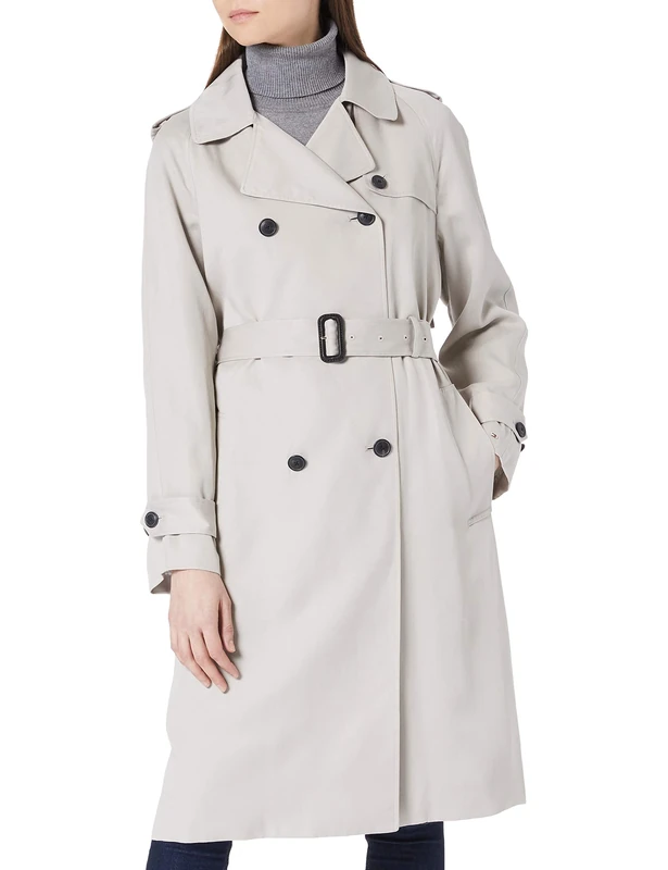 Tommy Hilfiger Women's DB LYOCELL FLUID TRENCH Trenchcoat, Sand Trap, 40