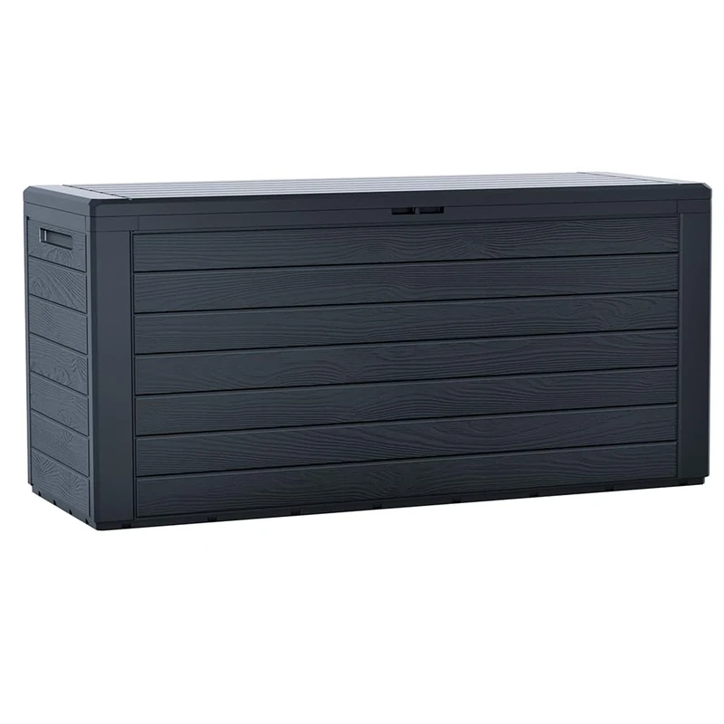 VOUNOT® Outdoor Garden Storage Box 280L, Plastic, Anthracite