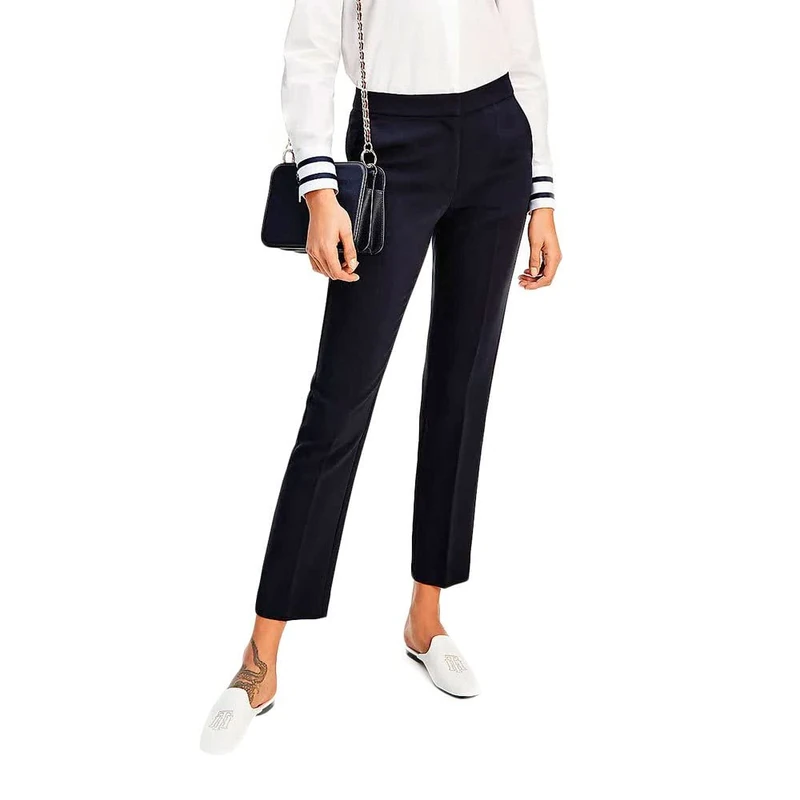 Tommy Hilfiger Women's CORE SUITING SLIM PANT Pants, Breezy Blue, R46