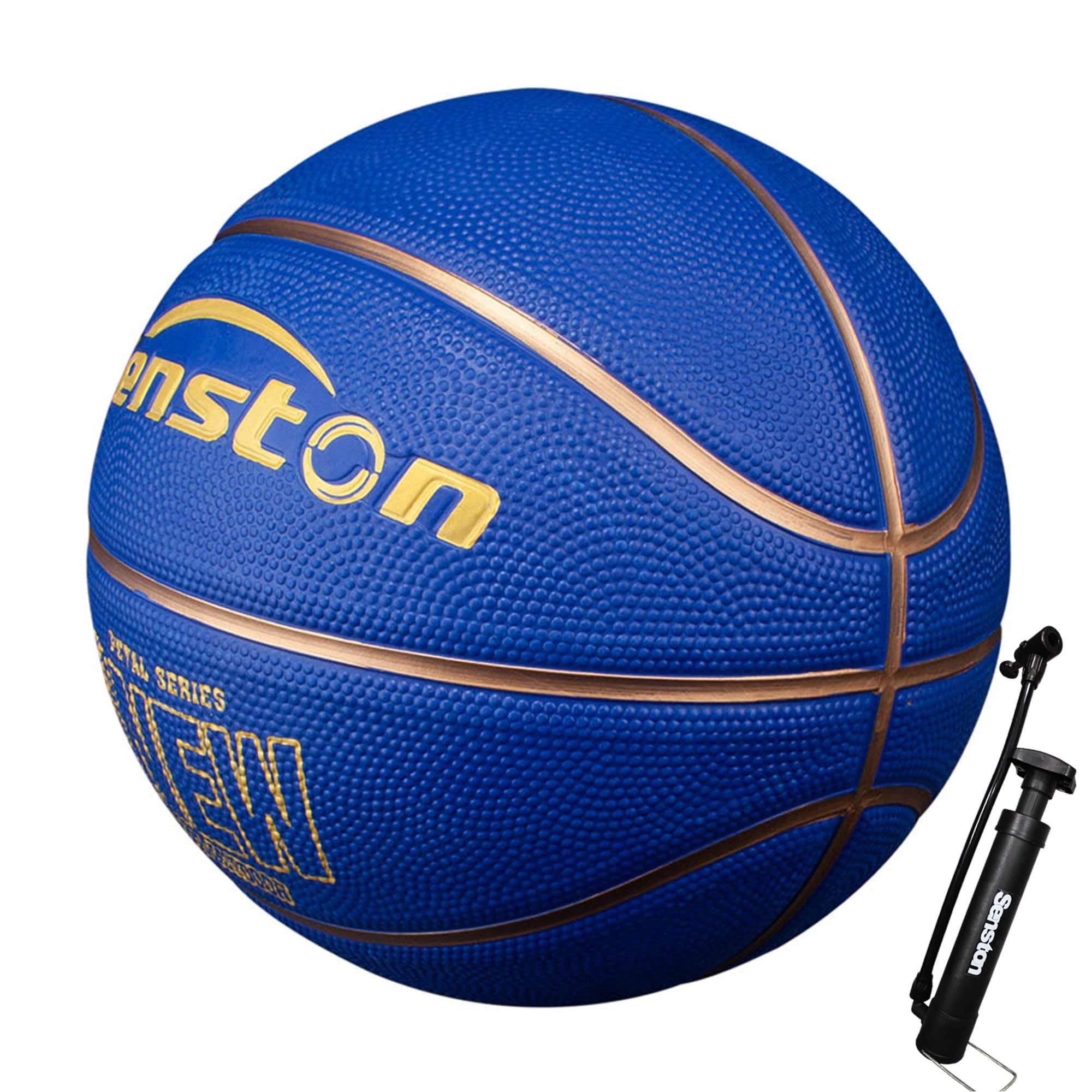 Senston Basketball Size 7 with Pump,Basket Ball Game Training Basketballs Indoor/Outdoor Street-Basketball