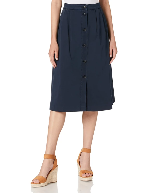 Tommy Hilfiger Women's CO MODERN CHINO MIDI SKIRT Skirt, Desert Sky, 34