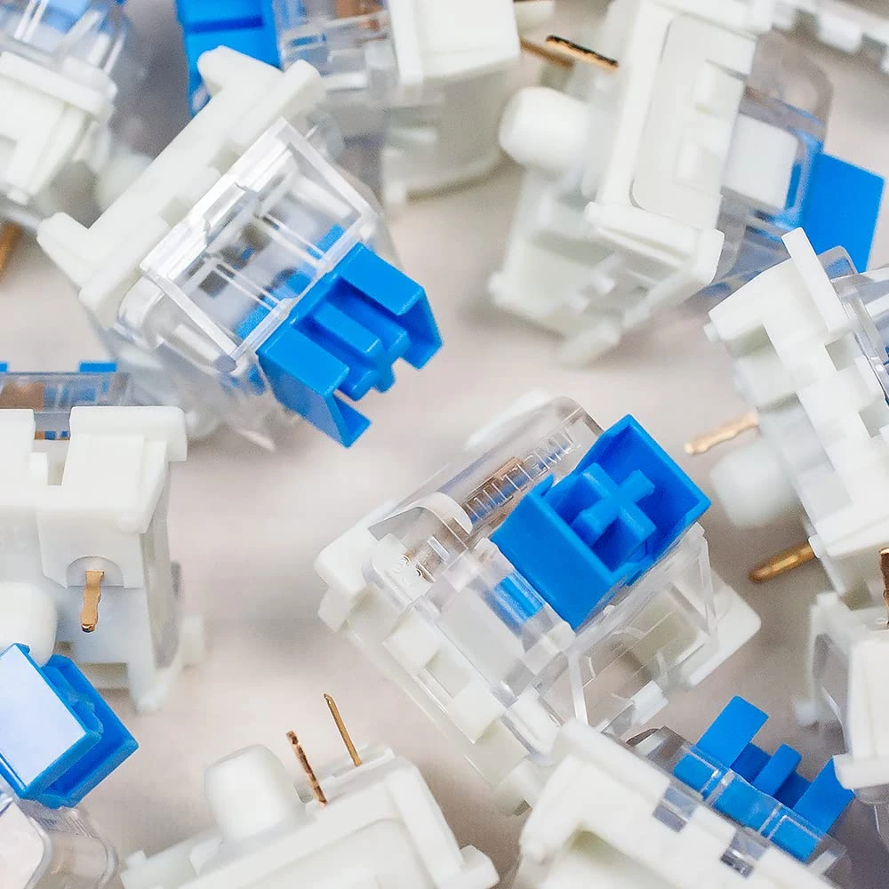 OUTEMU Keyboard Switches 3-Pin Keyswitch for RGB Mechanical Gaming Keyboard (20 PCS)-Blue