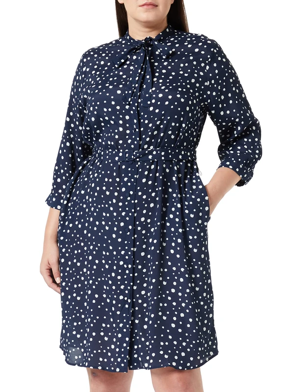 Seidensticker Women's Blouse Dress-Midi-Viscose, Blue, 16