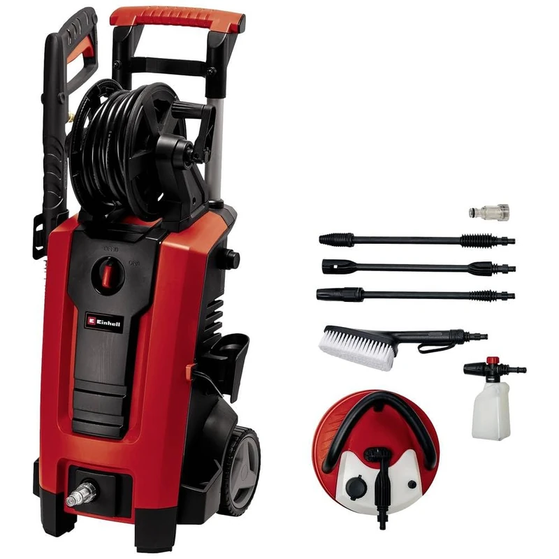Einhell Hochdruckreiniger TE-HP 170 (2300 W, max. 170 bar, 440 L/h, modulares Quick-Couple-System, inkl. 10 m Hochdruckschlauch, Pistole, Lanze, div. Düsen, Bürste, Sprühmittelbehälter)
