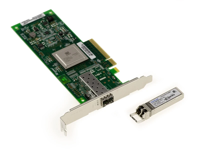 KALEA-INFORMATIQUE 8G Fibre SFP+ LAN PCIe Controller Card - QLOGIC QLE2560 - With 850nm SFP+ LC MMF Module supplied - Image 1