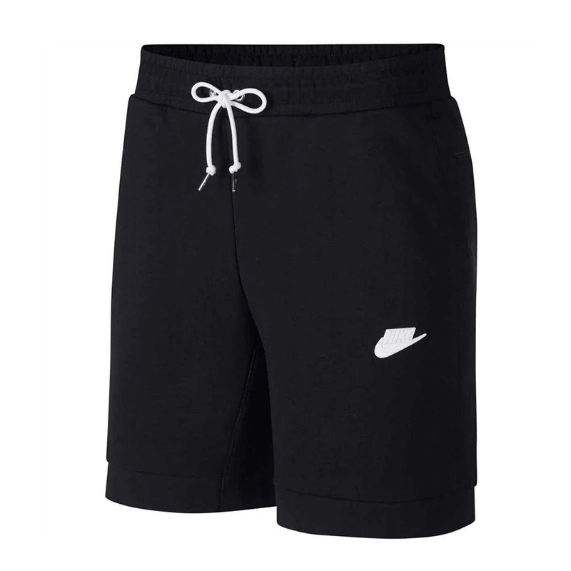 NIKE Men's Sportswear Modern FLC Shorts, Mens, Shorts, CU4467, Black/ICE Silver/White/White, XS
