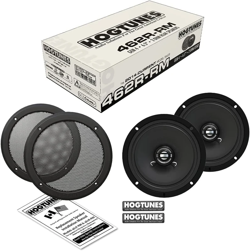 Hogtunes 462R-RM 6.5" Rear Replacement Speakers for 2014-Current Harley-Davidson Ultra, Limited, Road Glide Ultra and Limited Models - Image 1