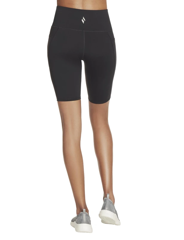 Skechers Women's Go Walk High Waisted Bike Short, Black, 6 - Image 1
