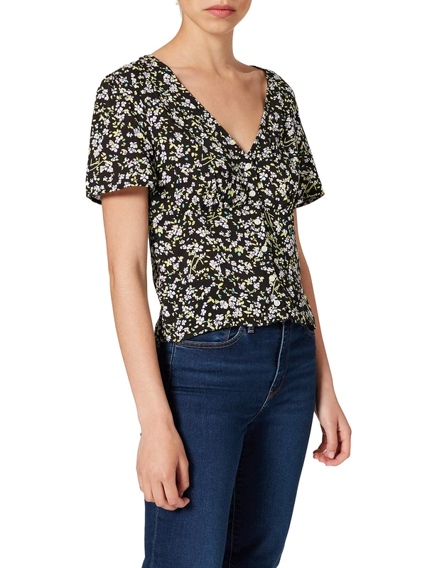 Tommy Jeans Women's TJW Floral Print Blouse Shirt, L - Image 1