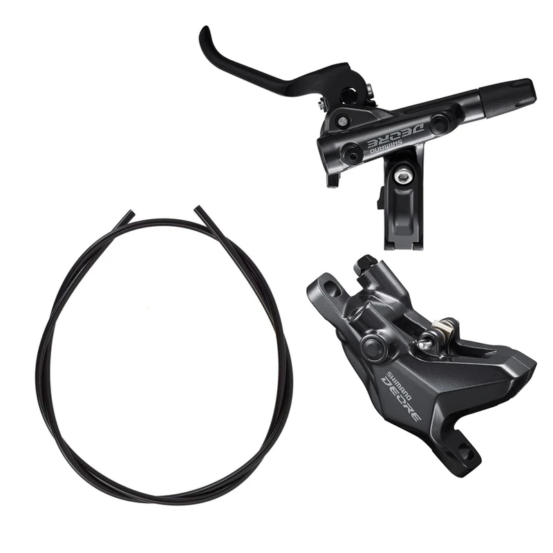SHIMANO Deore BR-M6100/BL-M6100 Deore Bled Brake Lever/Post Mount 2 Pot calliper, Rear Left, M6100LR,Black