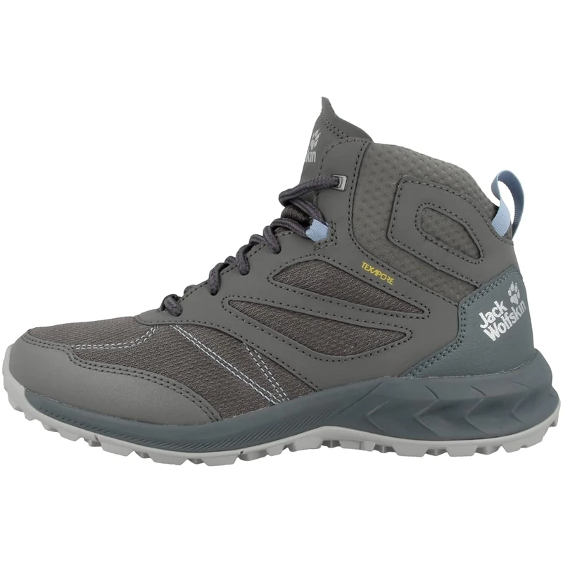 Jack Wolfskin Woodland Texapore Boots Grey/Light Blue 8.5 - Image 1