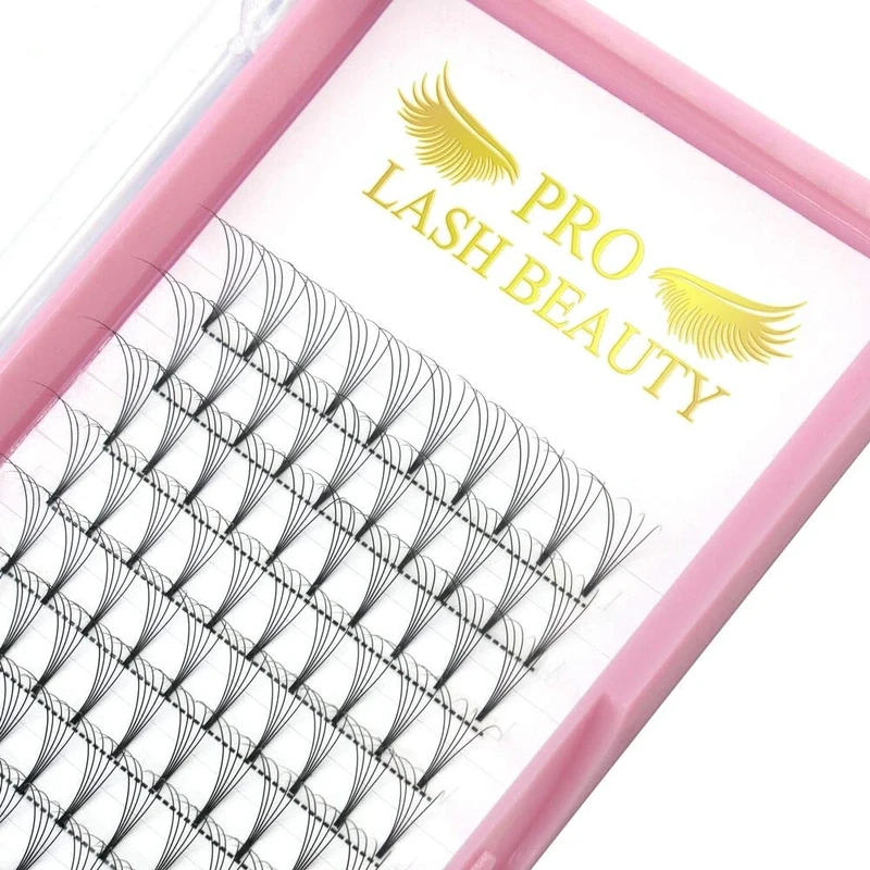 Pre Made Fan Eyelash Extensions 5D-C-0.10-9-15mm Short Stem Premade Fans Eyelash Extension Pre Fanned Russian Volume Lashes 0.07 0.10 Lash Extensions (5D-C-0.10-9-15)